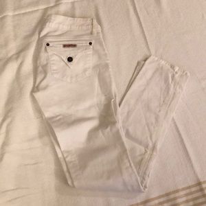 Hudson Denim White Jeans Skinny Leg 27